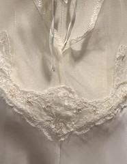VTG Victoria’s Secret White Satin Lace Sequin Long Adjustable Bridal Lingerie S