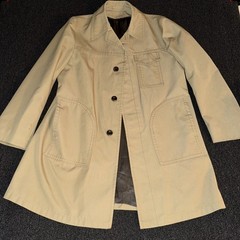 Vintage 1970s Casualcraft New York 42L Tan Trench Coat Long Weatherwear Men’s