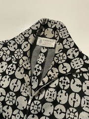 Vintage 60s 70s Kimberly Monogram All Over Print Polyester Cotton Zip Jacket