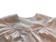 Vintage Shadow Line Women Petite S Pink Matching Nightgown Robe Set Lace Lounge
