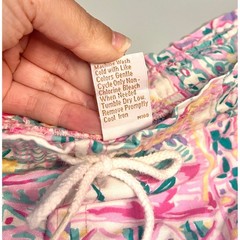 Vintage 90s Jantzen Tropical Patchwork Cotton Relaxed Baggy Long Shorts Size 12