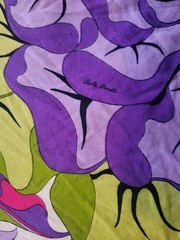 Paola Davitti Pucci-esque Vintage POP ART Psychedelic Mod Flower Print Silk Top