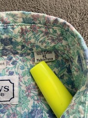 Vintage Burberrys of London Shirt Women’s Sz 42 Short Sleeve Floral Print France