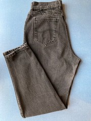 Vintage 90s Denim High Waist Jeans, Black, Medium, 31″ Waist