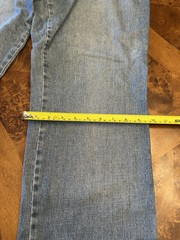 ESCADA VTG LIGHT WASHED RHINESTONE BEADED JEANS SZ44EU(10-12 US)MADE IN TURKEY
