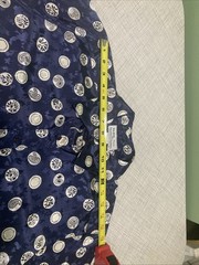 Vtg 80s Da-Rue Draper’s & Damon’s Navy Medallion Paisley Blouse Shirt 14P USA