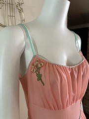1950s/60s Ro Jene Lingerie Pink Sheer Nylon Negligee Boudoir Ruched Cupcake VTG