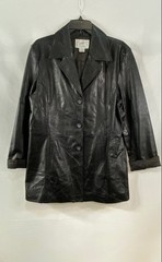 Jacqueline Ferrar Women’s Black Lambskin Leather Blazer Jacket Vintage Y2K Sz L