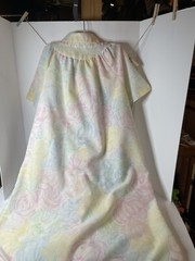 Vintage Robe Dan Ellen Light Cotton House Coat Blend Snap Front Day Dress Robe M