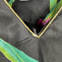 VTG Winlar kaftan dress in a black, pink, and green floral print One Size Mumu