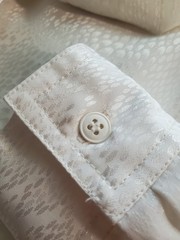 Vintage Alexandria White Snake Print Satin Blouse Epaulettes Hong Kong Size 4