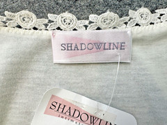 VTG Shadowline Cotton Blend Nightgown & Crop Jacket Sz S/M, Lace, NEW w/Tags