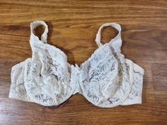 VTG Warner’s Bra 36D Lace Charmers Unlined Underwire Nylon All Lace Ivory