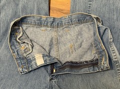 Vintage 70s Wide Leg Flare Jeans Maverick Embroider Pockets XS 24×30 Scovill Zip