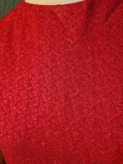 Vintage 2pc MCM Red Shimmer Top/ Skirt Retro Size 4/6 KENLEY Mad Men