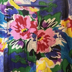 Vintage 80’s Sita Cotton Floral Size S 1980s Romper Indian Cotton Flower