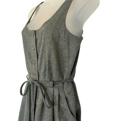 Vintage 1970s JCPenney Fashions Gray Sleeveless Midi Wide-Leg Jumpsuit Size XS/S