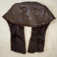 Mink Capelet Stole Dark Brown Vintage 50’s-60’s One Size Fits Most Gorgeous!