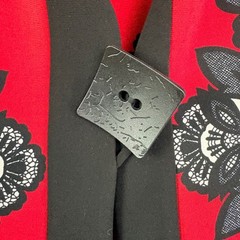 Joseph Ribkoff 8 Red Black Paisley 2pc Set Jacket Tank Career Art to Wear VTG