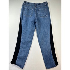 Anthropologie Dot & Lu Le Mans Wide Leg Jeans Sz 29 (30/31) Retro Track Denim