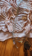 Vtg CACHE By Eduardo Pink Silk Velvet 1920s Style Drop Waist Dress 100% Silk