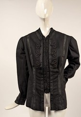 MILITARY GOTHIC STYLE EARLY EDWARDIAN BLACK JACKET W SOUTACHE + BRAID