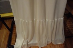 Vtg. Texsheen Nightgown Ivory Prairie Style Wide Ruffle Hem Nylon Sz M