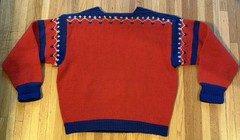Vintage Norse Knit Handmade In Norway 100% Wool Approx Size Large 23×23