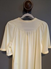 Vtg SHADOWLINE Nylon Satiny Silky Nightgown Peignoir Robe Long SET 2pc Medium