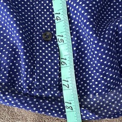 Maeve Y2K Timeless Boho Cottagecore Nautical Chic BluePolka Dot RuffleBlouse Sz8