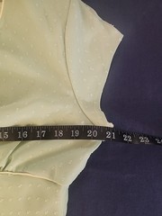 80s Jody California Green Swiss Dot Chiffon Cottage/Fairy/Romantic Dress 13/14