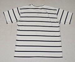 Vintage T-Shirt Huntington Ridge Size M 90s Navy Blue White Stripe Ringer