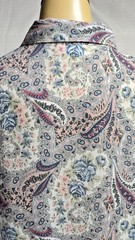 Vtg 70’s Alfred Dunner Blouse Collared With Ruffles Long Sleeve Paisley Sz 16