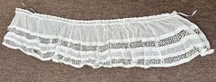 Edwardian Victorian White Cotton Lace Ruffle for Petticoat Skirt 44”x12” piece