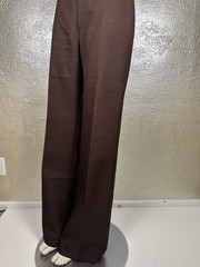 Vintage Ladies 1970’s PULSE Brown Polyester Pants Wide Leg High Waisted Disco