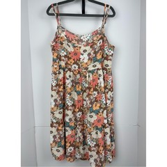 Altard State Floral Babydoll Mini Dress Size Small Brown Retro Boho Cottagecore