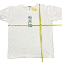 Vintage NWT Northern Reflections Embroidered Flowers Tee T-Shirt L