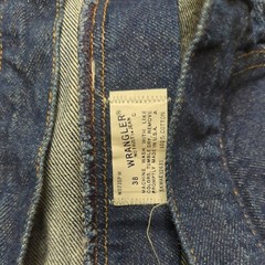 Vintage 80s 70s Wranglers Womens High Waisted Blue Jeans 38 NOS Actual 37×27