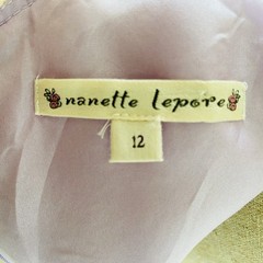 Nanette Lepore Blush Pink Lace Dress Lavender Lining Fit & Flare Size M