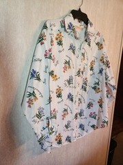 Vintage Women’s 80’s Venezia Floral Botanical Long Sleeve Shirt Size 14/16