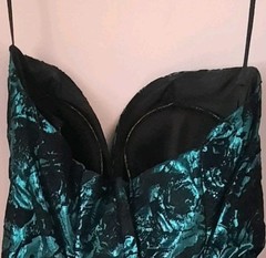 Vintage Loralie Women’s Green And Black Velvet Dress With Tulle XXS/XS