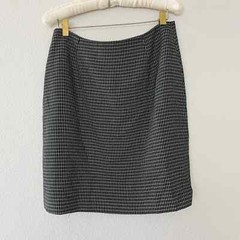 Vintage 90s Plaid Wrap A-line Mini Skirt Black White M.T. Studio Sz M/6