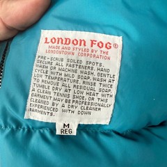 London Fog Jacket Womens M White 90s Retro Ski Colorblock Puffer Gorpcore