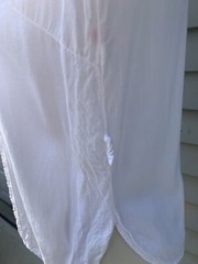 Vintage White Cotton Lace Trim Button Down Circular Flounce Sleeve Shirt Bust 37