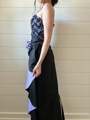 Alfred Angelo 80s Dress Vintage Prom Gothic Ruffled Gown Sequins