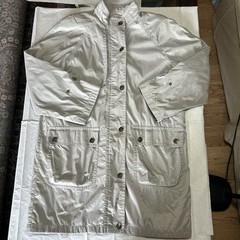 Vintage London Fog Light Grey Utility Windbreaker Rain Coat Size S