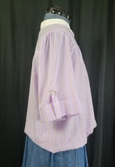 Vtg Miss Fashionality Purple/Orange/Green Striped Top w White Collar Size 17/18