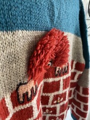 SO UNIQUE Peter G’s General Store Redhead & Brick Wall Wool Sweater Both Sides~M