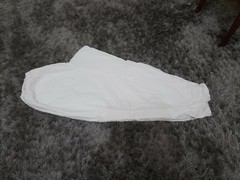 VINTAGE OLD MENS FOLK TROUSERS PANTS HANDMADE TRADITIONAL WHITE COTTON NO#1