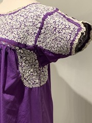 Vintage Oaxacan Mexican Embroidered Midi Dress S/M